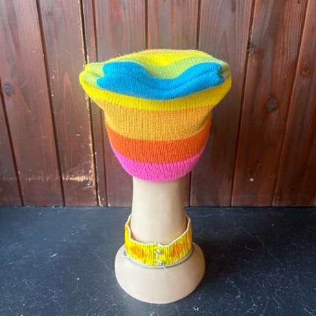 80’S  RAINBOW KNIT CAP [S-1232]