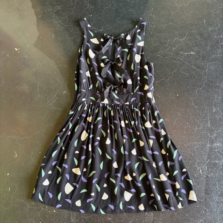 BACK RIBBON MINI DRESS [S-3511]