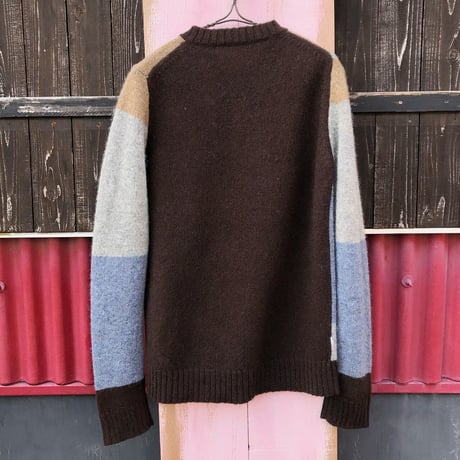 COLOR DESIGN V-NECK KNIT [S-1804]