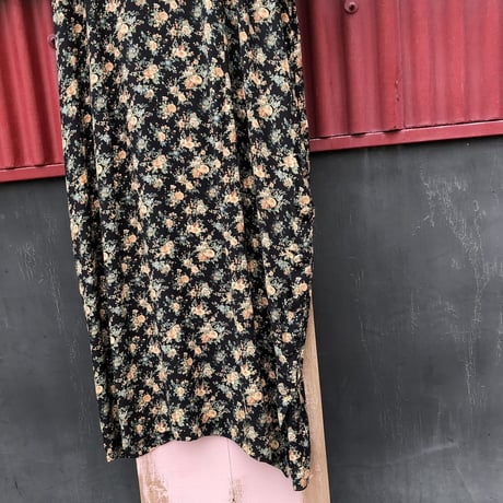 FLOWER PRINT RAYON DRESS [S-1904]