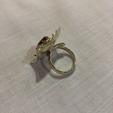 STONE DESIGN SILVER RING [S-2047]