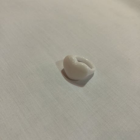80’S WHITE HEART RING [S-2152]