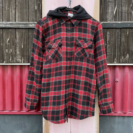 CHECK HOODED SHIRT [S-7589]