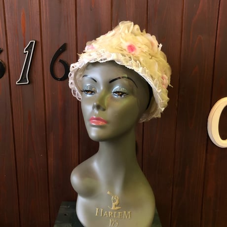 60'S FLOWER MOTIF DRESS HAT [HP-1897]
