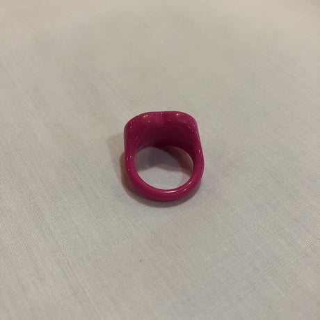 80’S MAGENTA HEART RING [S-2152]