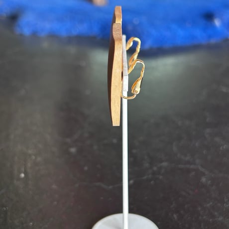 SQUARE WOOD EARRING [S-1917]