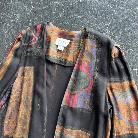 90’S PATTERN GOWN JACKET [S-2357]