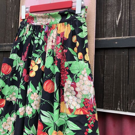 80’S FLOWER PRINT SKIRT [S-3066]
