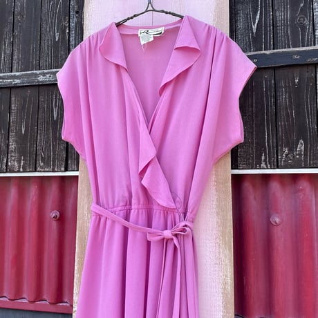 70’S FRILL DESIGN DRESS [S-2016]