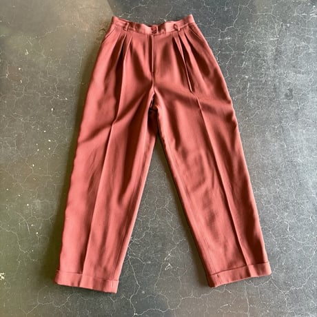 WOOL TUCK PANTS [S-0942]