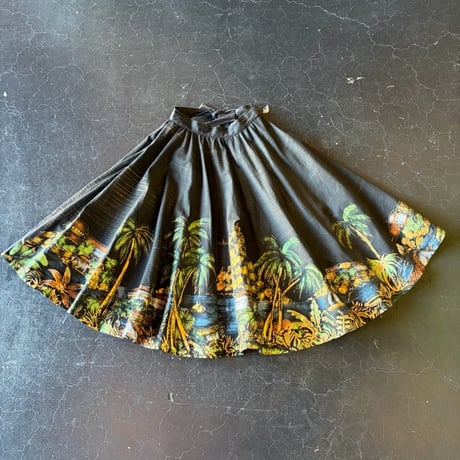 50’S HAND PAINT CIRCULAR SKIRT [S-0332]
