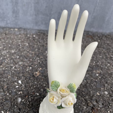 HAND＆FLOWER MOTIF CERAMIC OBJECT [S-4489]