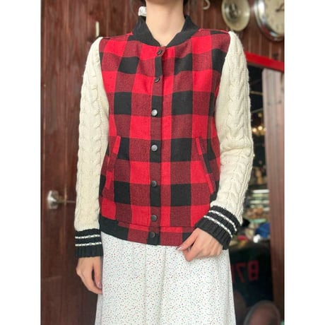 CHECK×KNIT JACKET [S-2286]