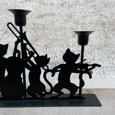 VINTAGE CAT CANDLESTICK [J-59]