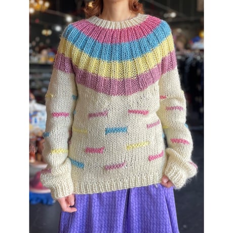 80’S COLOR DESIGN KNIT [S-0437]