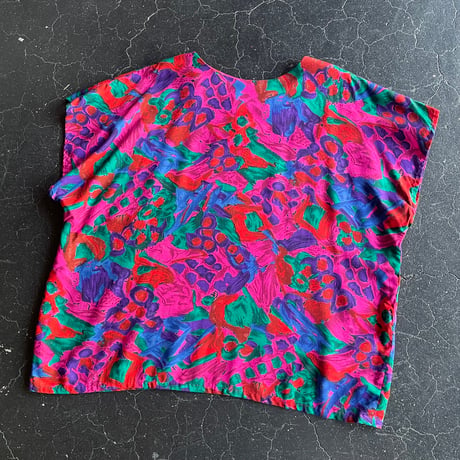 80’S PATTERN PULLOVER BLOUSE [S-3504]