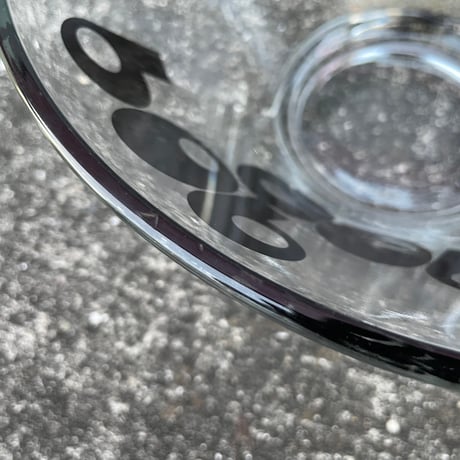 70'S GLASS POP CORN BOWL [J-044]