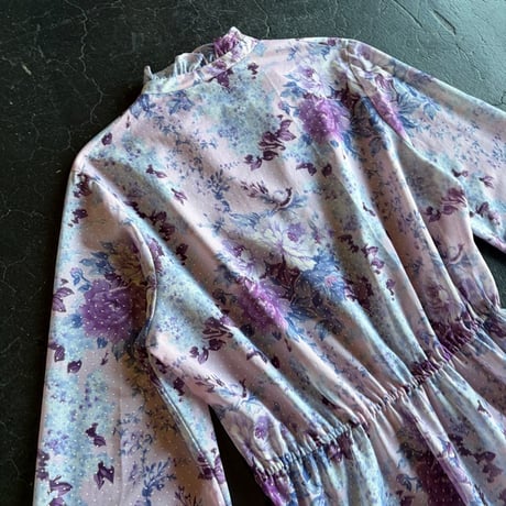 70’S FLOWER FRILL DRESS [S-1134]