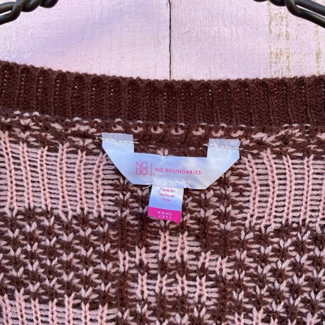 FLOWER×CHECK SHORT KNIT CARDIGAN [S-0902]