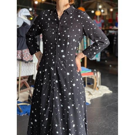 STAR SHIRT LONG DRESS [S-4378]