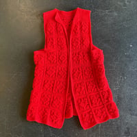 CROCHET KNIT VEST [S-1949]