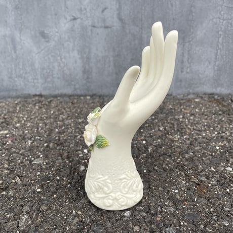 HAND＆FLOWER MOTIF CERAMIC OBJECT [S-4489]
