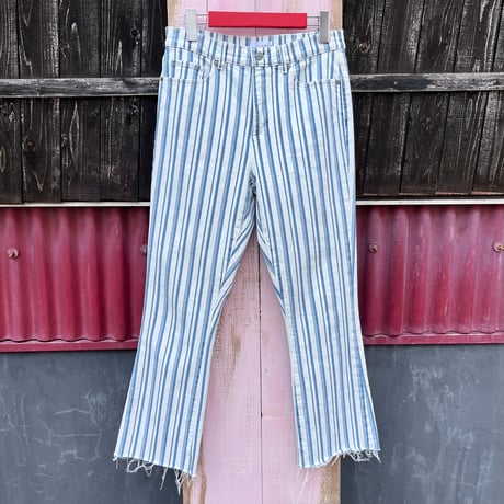 STRIPE FLARE DENIM PANTS [S-6824]