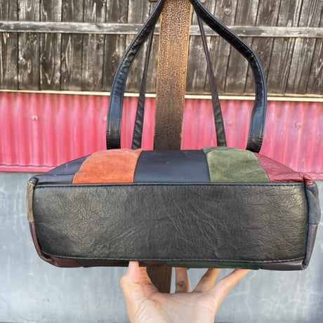 80’S PATCHWORK LEATHER BAG [S-2214]