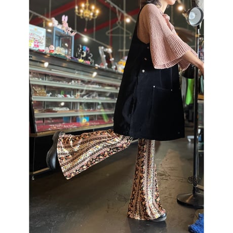 FLOWER STRIPE FLARE PANTS [S-5310]