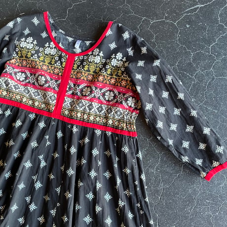 INDIA COTTON LONG DRESS [S-1192]
