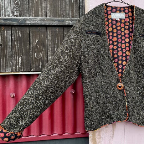 80-90’S PATTERN DESIGN JACKET [S-7471]