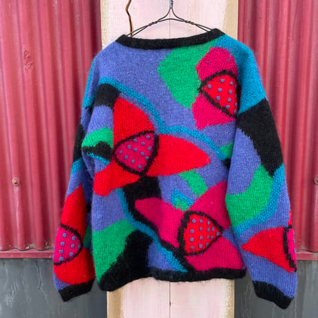 90’S WOOL×MOHAIR CRAZY KNIT [S-0681]