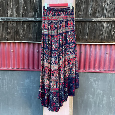 BIRD ETHNIC LONG SKIRT [S-7415]