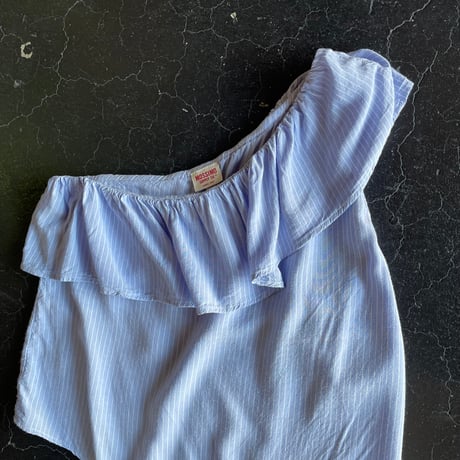 STRIPE ONESHOULDER TOPS [S-4215]
