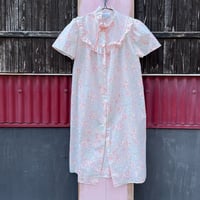 80’S FLOWER FRILL LONG GOWN [S-1054]