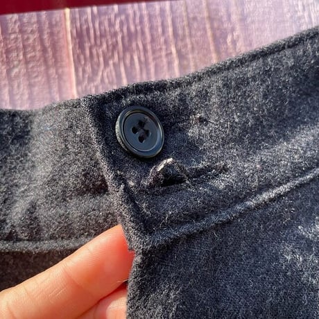 DARK GRAY WOOL TUCK SLACKS [S-0457]