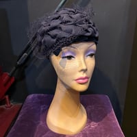 60’S TULLE DESIGN TOQUE HAT [HP-0183]