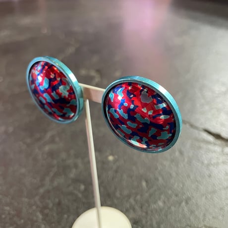 METALLIC CIRCLE EARRING [S-2135]