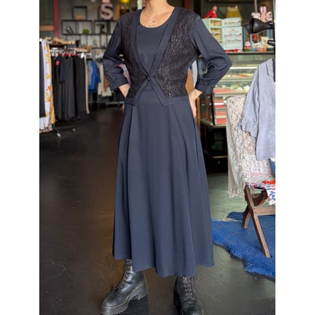 90’S  LAYERED LONG DRESS [S-2875]