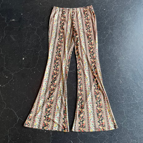 FLOWER STRIPE FLARE PANTS [S-5310]