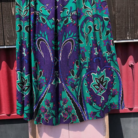 80’S FLOWER PRINT SKIRT [S-1823]