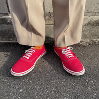 "VANS" RED CANVAS SNEAKERS 24.5~25.0cm [S-0769]