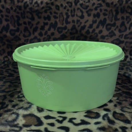 70's "TUPPERWARE" GREEN CANISTER [J-204]