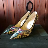 PAINT DESIGN FABRIC PUMPS 23.0cm[S-3197]
