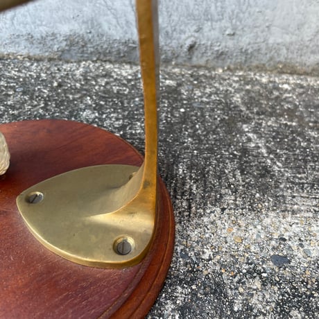 vintage COPPER&WOOD STAND BELLE [J-073]