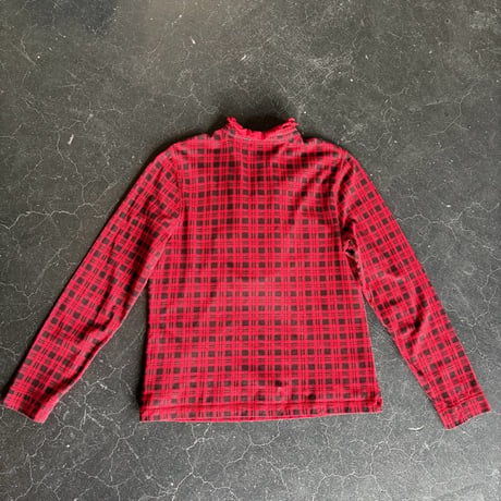 CHECK FRILL COTTON TOPS [S-3199]