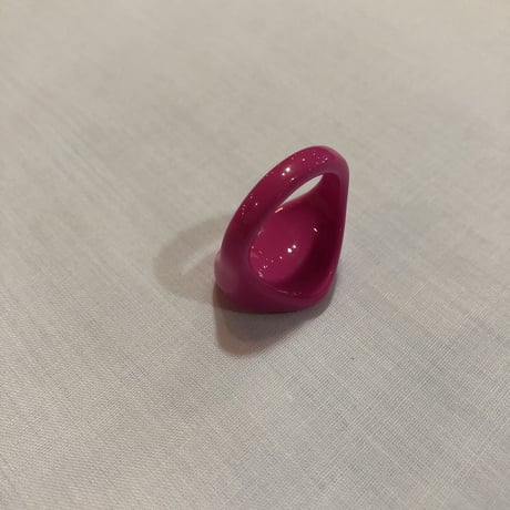 80’S MAGENTA HEART RING [S-2152]