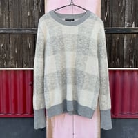 CHECK COTTON×WOOL KNIT [S-4056]