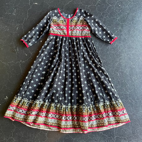 INDIA COTTON LONG DRESS [S-1192]