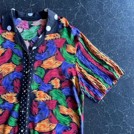 80’S DOT×PATTERN SHIRT [S-3669]